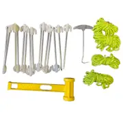 Glow Tent Pegs Stakes Reflective Lines 25PC Set Tent Accessory for Hiking Camping