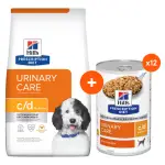 Hill's Prescription Diet C/D Multicare Urinary Care Dry Dog Food + Wet Food Bundle Bundle