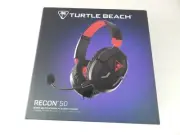Turtle Beach Recon 50 Wired Gaming Headset PC Xbox PlayStation Nintendo Blk/Red