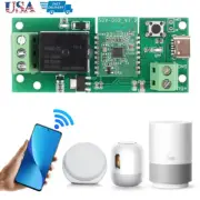 5V/7-32V Self-lock WiFi Wireless Bluetooth Smart Relay Switch Module APP Control