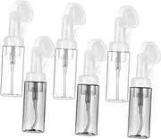 WOFASHPURET 6Pcs Foaming Bottle with Brush Head Refillable Soap Dispenser for Facial Cleanser Shampoo Shower Gel Portable and Durable Containers for Travel