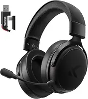 MCHOSE V9 PRO Wireless Gaming Headset 7.1 Surround Sound for PS5 PS4 PC Switch TOPSPEED Gaming Headphones with Noise Canceling Mic, Low 15ms Latency, Lightweight, BT 5.3 FPS Games(Black)