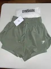 Gymshark Women's Running 2 IN 1 Shorts Green XS