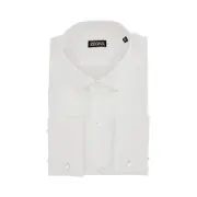 [ZEGNA] ZEGNA Cotton tuxedo shirt Man 40 40 White