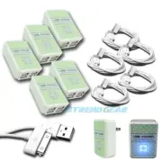 5X 4 USB PORT WALL ADAPTER+6FT CABLE POWER CHARGER WHITE FOR IPHONE 4S IPOD IPAD