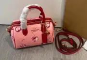 COACH Mini Rowan Crossbody in Cherry Print Flower Pink Bright CR245 Outlet NEW