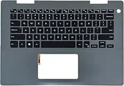 wzqrps Replacement Laptop Upper Case Palmrest Backlit Keyboard Assembly Part for Dell Inspiron 14 5481 5482 5485 5491 09VMHF 9VMHF Gray