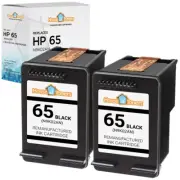 2PK Replacement For HP 65XL Black Ink Cartridges OfficeJet 2624 AMP Series