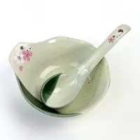 在飛比找蝦皮購物優惠-吉卜力 日本正品 陶瓷 吞水湯碗 湯匙 宮崎駿 龍貓 和風 