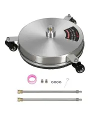 [Traderight] 27600 kPa Pressure Washer Surface Cleaner With 3 Wheels Stainless in Silver