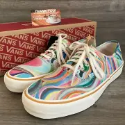 Vans x Chris Johanson Authentic Sf Swirl Multicolor Ultracush Size 10 Men's NWB