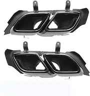 Rear Exhaust Muffler Tips Pipe Compatible For Cadillac CT5 2020-2022 Black Stainless Steel Car Replacement Tail Air Outlet Vent Tailpipe