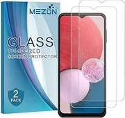 [MEZON] [2 Pack] Tempered Glass for Samsung Galaxy A13 - Crystal Clear Premium 9H HD Screen Protector - Case Friendly, Shock Absorption (Galaxy A13, 9H)