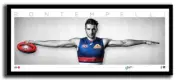 MARCUS BONTEMPELLI MINI WINGS WESTERN BULLDOGS FC AFL PRINT FRAMED MEMORABILIA