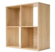4 Cube Unit Home Decor Storage Shelf Bookcase Cupboard Orgainsation Oak Look