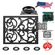 14.9 x 12 Inch Cast Iron Trivet - Extra Large & Heat Resistant for Hot Dishes
