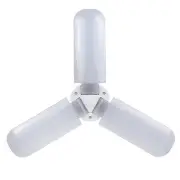 Three Leaves LED Ceiling Light Bulb Foldable Garage Lamp for Home Basement Decor
