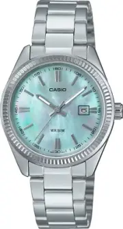 Casio LTP1302DS-2AV Women's Standard Stainless Steel Blue MOP Dial Analog Watch