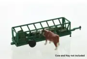 1:64 Portable Cattle Feeder Wagon 20 ft. Green 3D to Scale Diorama Display Farm