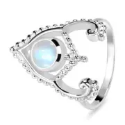 Moonstone Silver Cordelia's Crown Ring