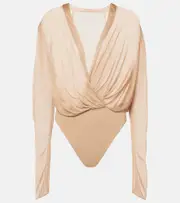 [Saint Laurent] Saint Laurent Draped bodysuit UK 6 pink