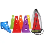 (12,18,24,30,36PCS) Durable Mark Cones Football Agility Training Sport with Hole