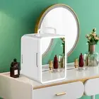 4L Makeup Storage Mini Refrigerator 12V LED HD Cooler And Warmer Sealed HH