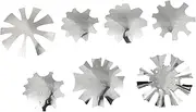 WOONEKY 7pcs Nail Art Trimmer Templates Nail Stencils Manicure Edge Trimmer Cuticle Tool