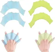 2 Pairs of Swimming Webs for Fingers, Silicone Swimming Training Gloves with Swimming Webs, Swimming Paddles, Hand Paddles, Swimming Fins, Surfing, Swimming Paddles, Swimming Gloves
