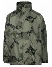 [Rainbird] Stowaway Kids Waterproof Rain Jacket in Dino Print