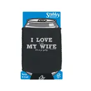 Rltw I Love It When My Wife Lets Me Go Cycling - Funny Novelty Stubby Holder With Base