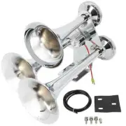 Kits For Truck Van Car Boat Electric Air Horn 152DB 105MM 3 Trumpet Train Horn