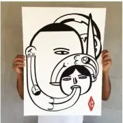 Fortoul Brothers "Words I Manifest" Hand Drawn on Archival Paper Art Drawing