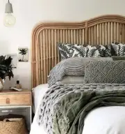 Breeze Athens Queen Size Natural Rattan Headboard Bedhead