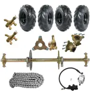 810mm Rear Axle Kit 6" Wheels 420 Sprocket Hub for Go Kart Trike ATV Cart Quad