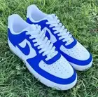 Air Force 1 Custom Shoes "Duke Blue & White Two Tone" Mens Womens Kids Sizes