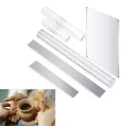 6pcs Polymer Clay Tools Roller Acrylic Sheet Cutting Blade Plastic Scraper DIY