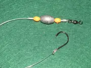 5 pcs-1/2oz Carolina Fishing Rig . Circle Hooks- Redfish Flounder Catfish Leader