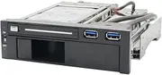 Syba 5.25" Bay Tray Less Mobile Rack for 3.5" and 2.5" Sata III HDD with Extra 2 Port USB 3.0 - SY-MRA55006
