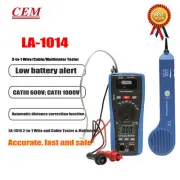 1Pcs CEM LA-1014 2 in 1 LAN Tester and Multimeter Built-in Speaker on Probe New