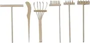 1Set Miniature Bamboo Rake Handmade Decorative Crafts for Zen Garden Includes Rakes Unique Bamboo Adornments for Decor and Meditation