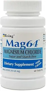 Rising Mag64 Magnesium Chloride with Calcium Tablets 60 ea