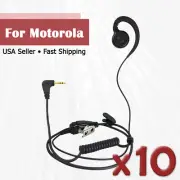 10x Swivel Earpiece PTT for Motorola Talkabout Radios EM1000, MT200, MR350R