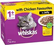 Whiskas Mixed Favourites in Jelly Wet Food for Adult Cat (12 x 85g)