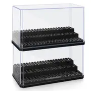 Mini Figure Display Box, Stackable Dustproof Building Block Display Box for Action Figure Toys As Shown