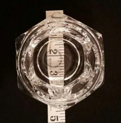 Element Crystal Votive Candle Holder Czech Republic Heavy Clear Modern