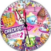 Shopkins Frameless Borderless Wall Clock Nice For Gifts or Home Decor E500