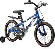 JMMD Boys Bike Ages 7-12 Years Old, Kids Bike for Toddlers with Basket & Training Wheels,14-18Inch Kids Bicycle Green