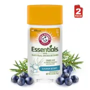 ARM & HAMMER, Essentials Natural Deodorizers, Deodorant, JUNIPER BERRY 2 Pack