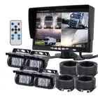7" Quad Monitor Split Screen 4x Reversing Camera IR CCD 4PIN Kit Truck 24V/12V